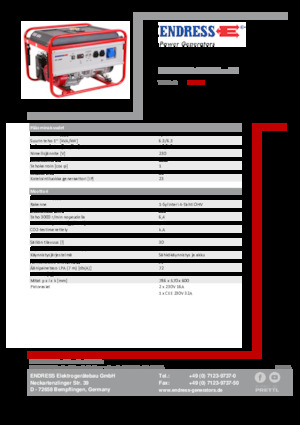 Benzines generátorok Endress ESE 606 HS-GT ES