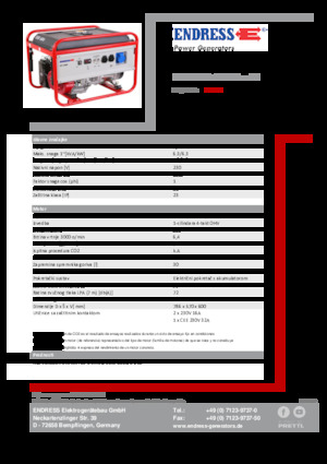 Benzines generátorok Endress ESE 606 HS-GT ES