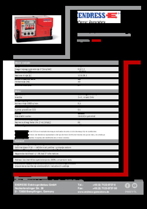 Benzines generátorok Endress ESE 908 DBG ES ISO Duplex Silent