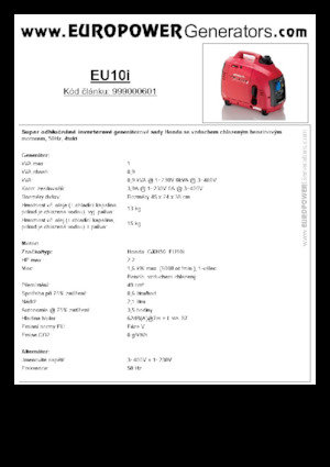 Benzines generátorok Europower EU10i