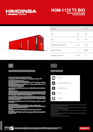 Benzines generátorok HIMOINSA HGM-1135 T5 BIO