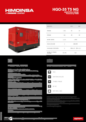 Benzines generátorok HIMOINSA HGO-35 T5 NG