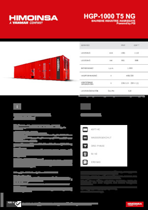 Benzines generátorok HIMOINSA HGP-1000 T5 NG
