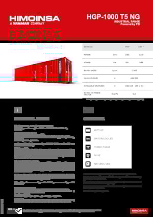 Benzines generátorok HIMOINSA HGP-1000 T5 NG