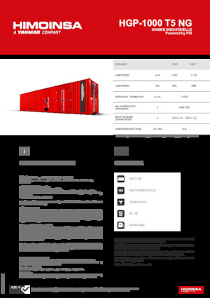 Benzines generátorok HIMOINSA HGP-1000 T5 NG