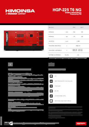 Benzines generátorok HIMOINSA HGP-225 T6 NG