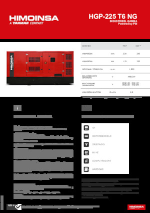 Benzines generátorok HIMOINSA HGP-225 T6 NG