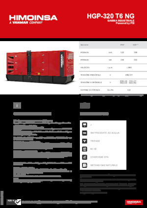 Benzines generátorok HIMOINSA HGP-320 T6 NG