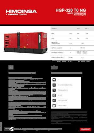 Benzines generátorok HIMOINSA HGP-320 T6 NG