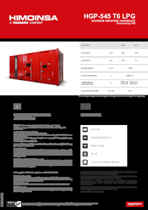 Benzines generátorok HIMOINSA HGP-545 T6 LPG