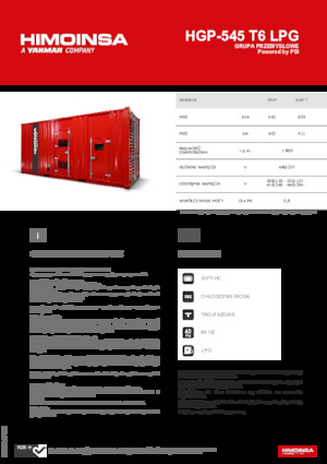 Benzines generátorok HIMOINSA HGP-545 T6 LPG
