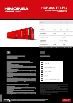 Benzines generátorok HIMOINSA HGP-855 T6 LPG