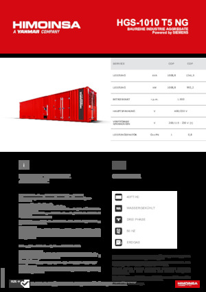 Benzines generátorok HIMOINSA HGS-1010 T5 NG