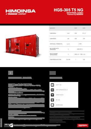 Benzines generátorok HIMOINSA HGS-305 T5 NG