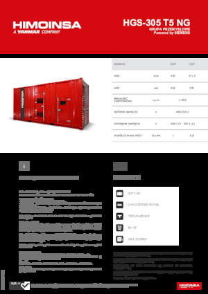Benzines generátorok HIMOINSA HGS-305 T5 NG