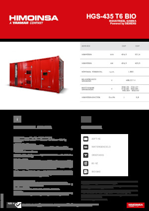 Benzines generátorok HIMOINSA HGS-435 T6 BIO