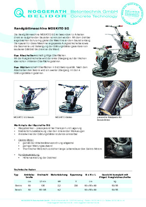 Gyalogkiséretű simítók Belidor-Noggerath Moskito SG