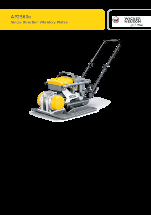 Egyirányú vibrolapok Wacker Neuson AP2560e