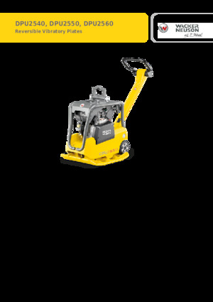 Kétirányú vibrolapok Wacker Neuson DPU2550H