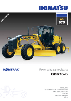 Gréderek Komatsu GD675-5