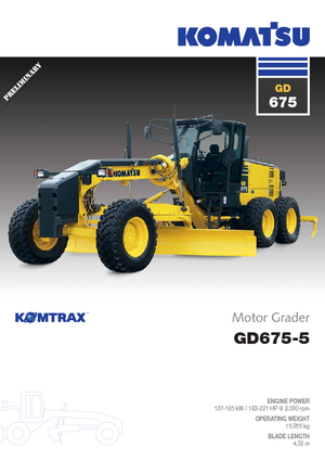 Gréderek Komatsu GD675-5