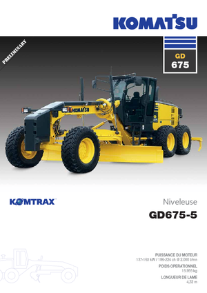 Gréderek Komatsu GD675-5