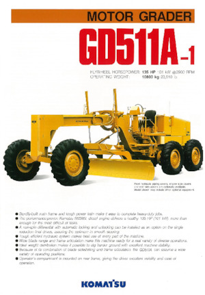 Gréderek Komatsu GD511A-1