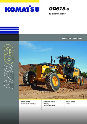 Gréderek Komatsu GD675-6 