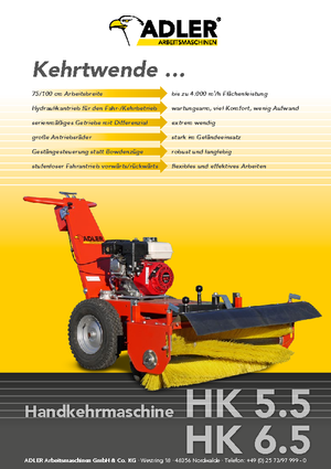 Kézi vezérlésű seprők Adler HK 5.5