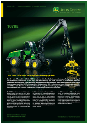 Betakartógépek John Deere 1070 E