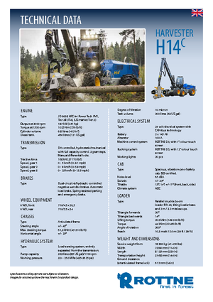 Betakartógépek Rottne H 14 C