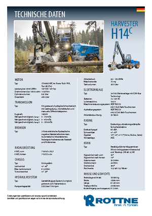 Betakartógépek Rottne H 14 C