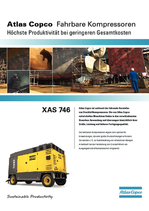 Mobilkompresszorok - dízel, elektromos, benzines Atlas Copco XAS 746 CD