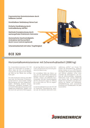 Horizontál kommisiózó targoncák Jungheinrich ECE 320