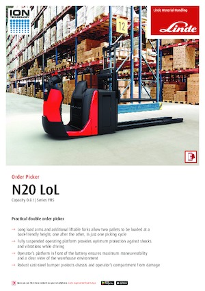 Horizontál kommisiózó targoncák Linde N20LoL