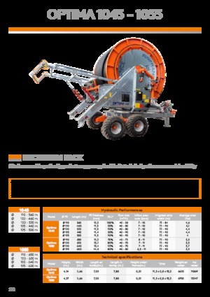 Csődobok IRRIFRANCE Optima 1055 Boggie 125/600