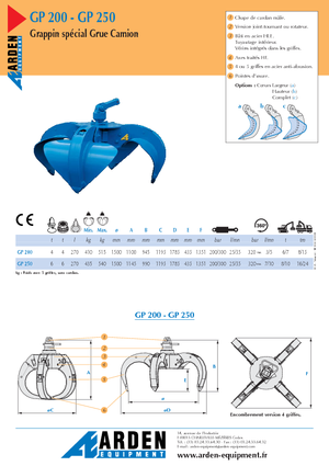 Hidr. Markolókanalak Arden GP 200