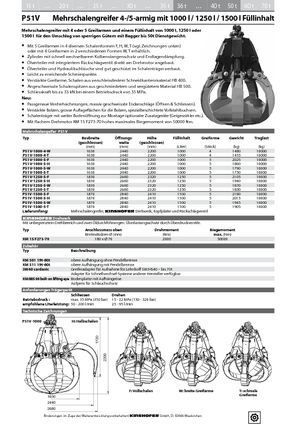 Hidr. Markolókanalak Kinshofer P 51 V 1000-5 W