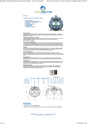 Hidr. Markolókanalak Idrobenne PFO 6/600 P