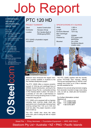 Vibrodöngölők PTC 120 HD
