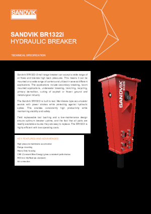 Hidraulikus törők Sandvik BR1322i
