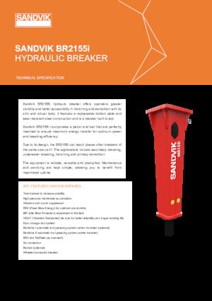 Hidraulikus törők Sandvik BR2155i