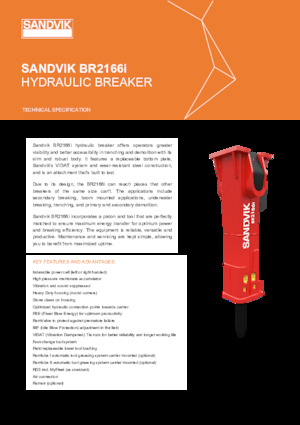 Hidraulikus törők Sandvik BR2166i