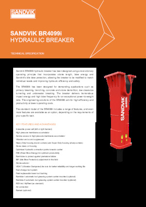 Hidraulikus törők Sandvik BR4099i