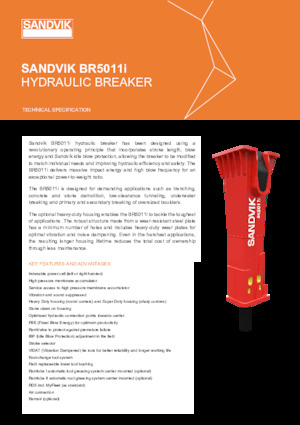 Hidraulikus törők Sandvik BR5011i