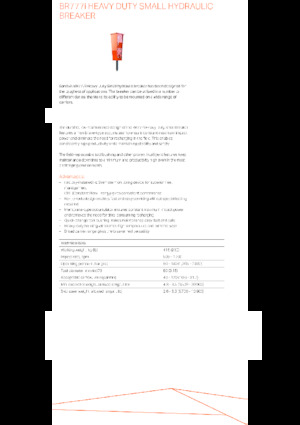 Hidraulikus törők Sandvik BR777i