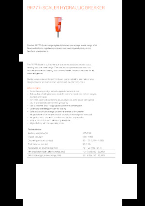 Hidraulikus törők Sandvik BR777i Scaler