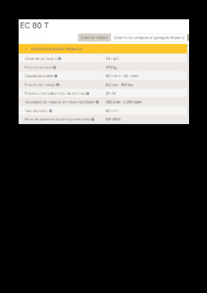 Hidraulikus törők Epiroc EC 80 T