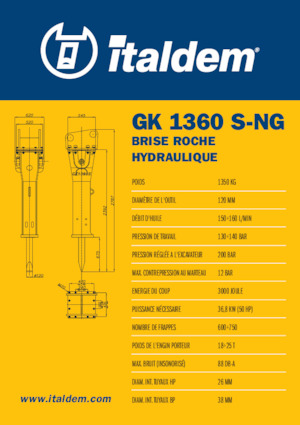 Hidraulikus törők Italdem GK 1360 S-NG