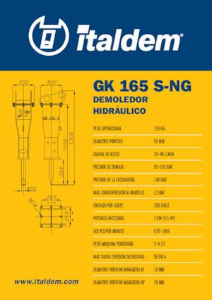 Hidraulikus törők Italdem GK 165 S-NG